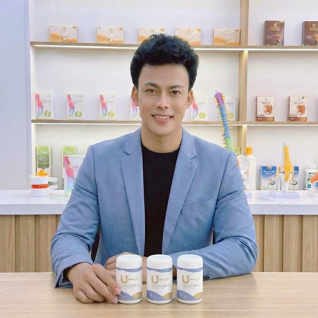 ผู้แนะนำผลิตภัณฑ์ U-QMAC พร้อมกระปุกสินค้าของแท้